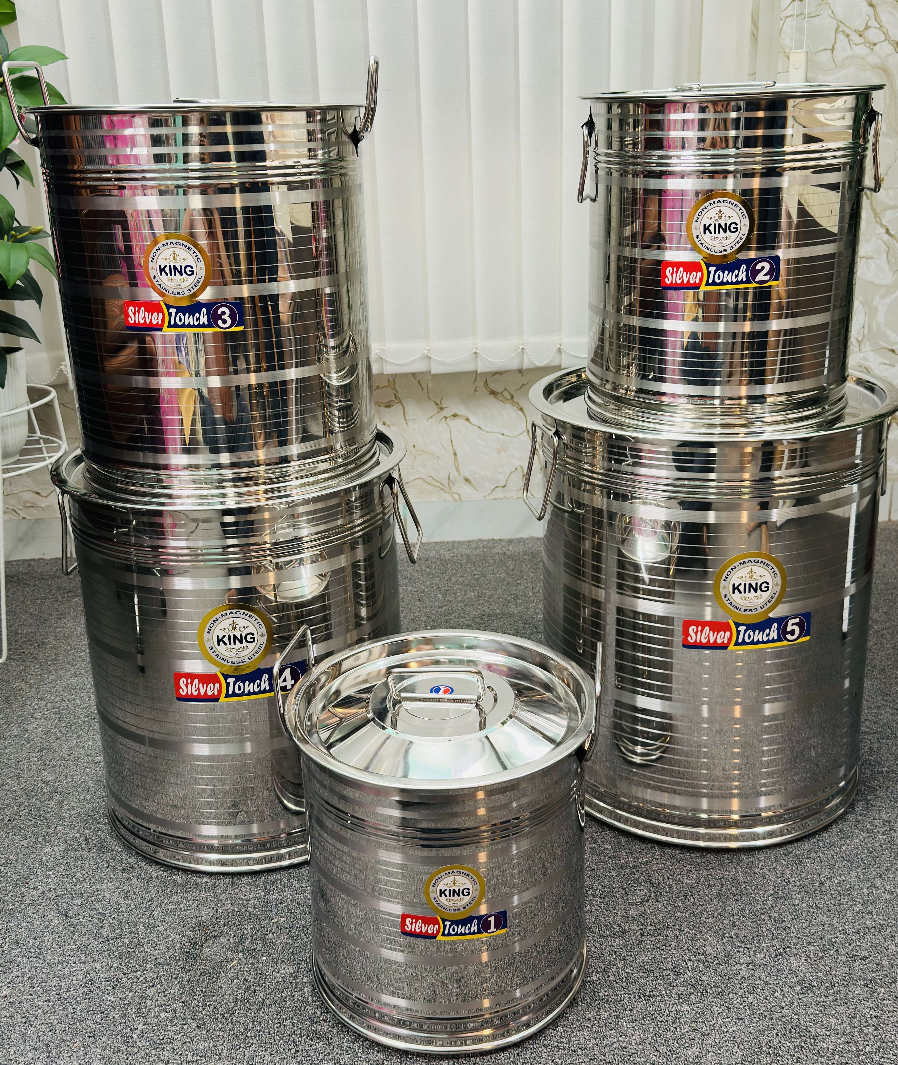 King Brand Premium Stainless Steel Rice Storage Container
